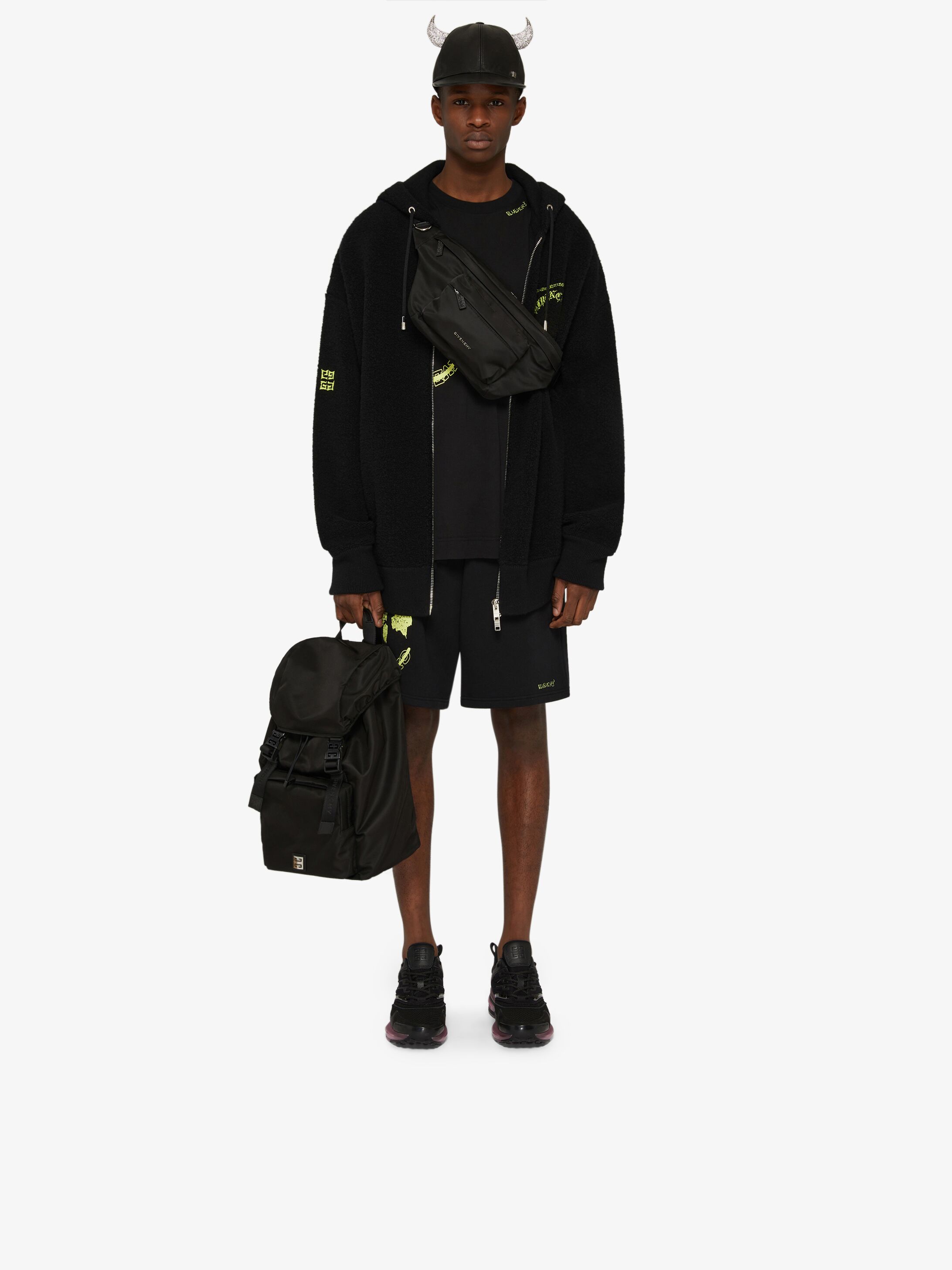 GIVENCHY LOGO拉链连帽卫衣